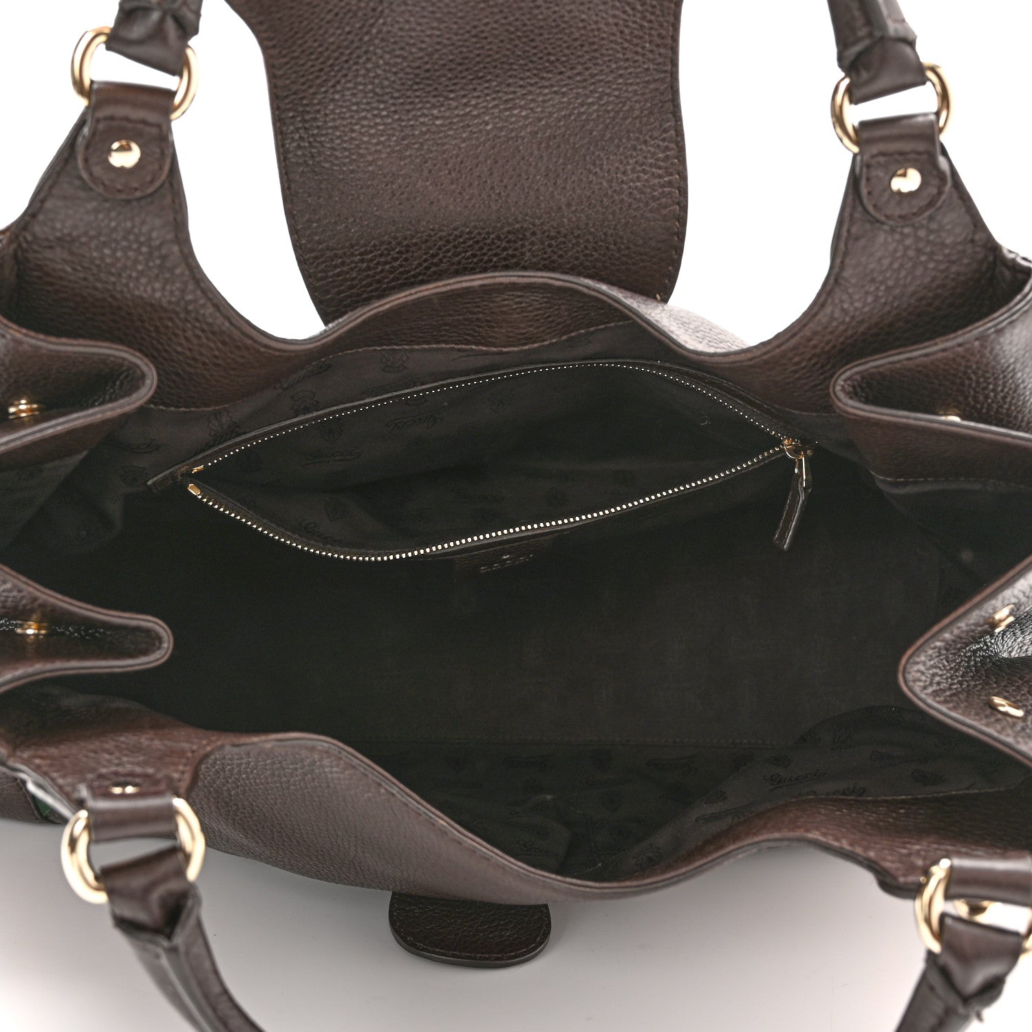 Gucci Calfskin Medium Web Heritage Shoulder Bag Black 5 of 11
