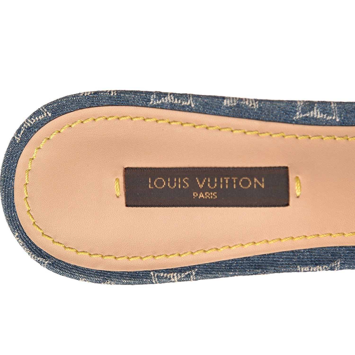Louis Vuitton Denim Monogram Bow Mules Peep Toe Heels 38 7 of 12