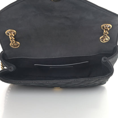 Saint Laurent Calfskin Tri-Quilt Monogram Medium College Bag Black 5 of 9