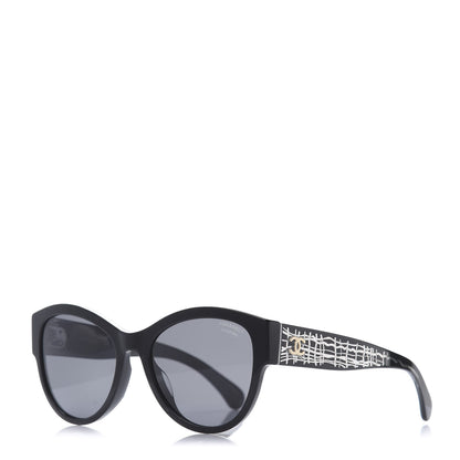 Chanel Acetate Polarized Pantos Sunglasses 5434 Black 1 of 9