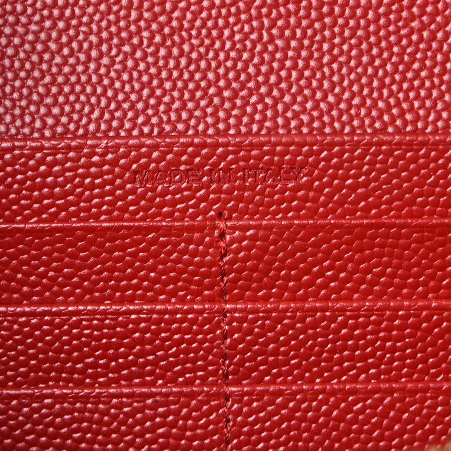 Saint Laurent Grain De Poudre Matelasse Chevron Monogram Flap Wallet Red 7 of 9