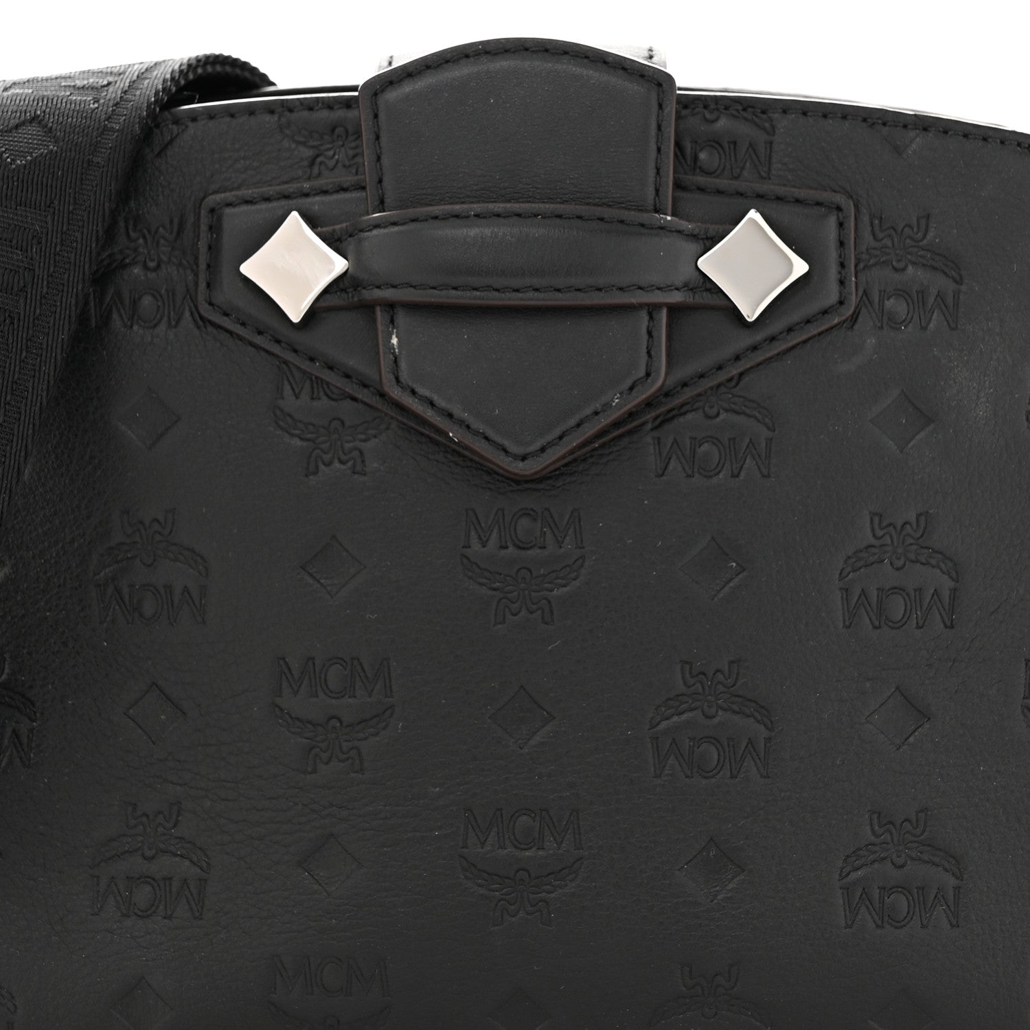 MCM Calfskin Ottomar Essential Crossbody Bag Black 8 of 11