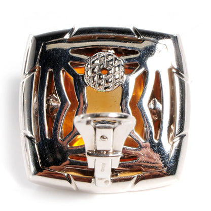 Bulgari BVLGARI 18k White Gold Piramide Citrine Earrings 4 of 9