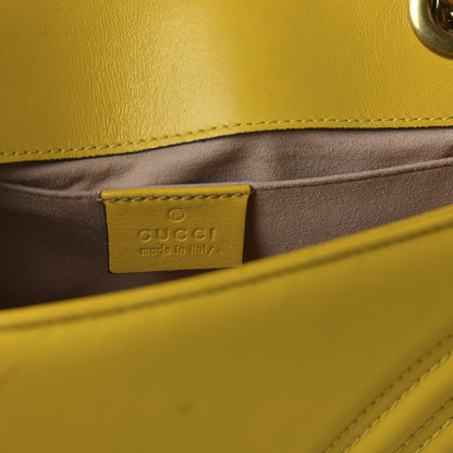 Gucci Calfskin Matelasse Mini GG Marmont Shoulder Bag Stone Topaz 8 of 10
