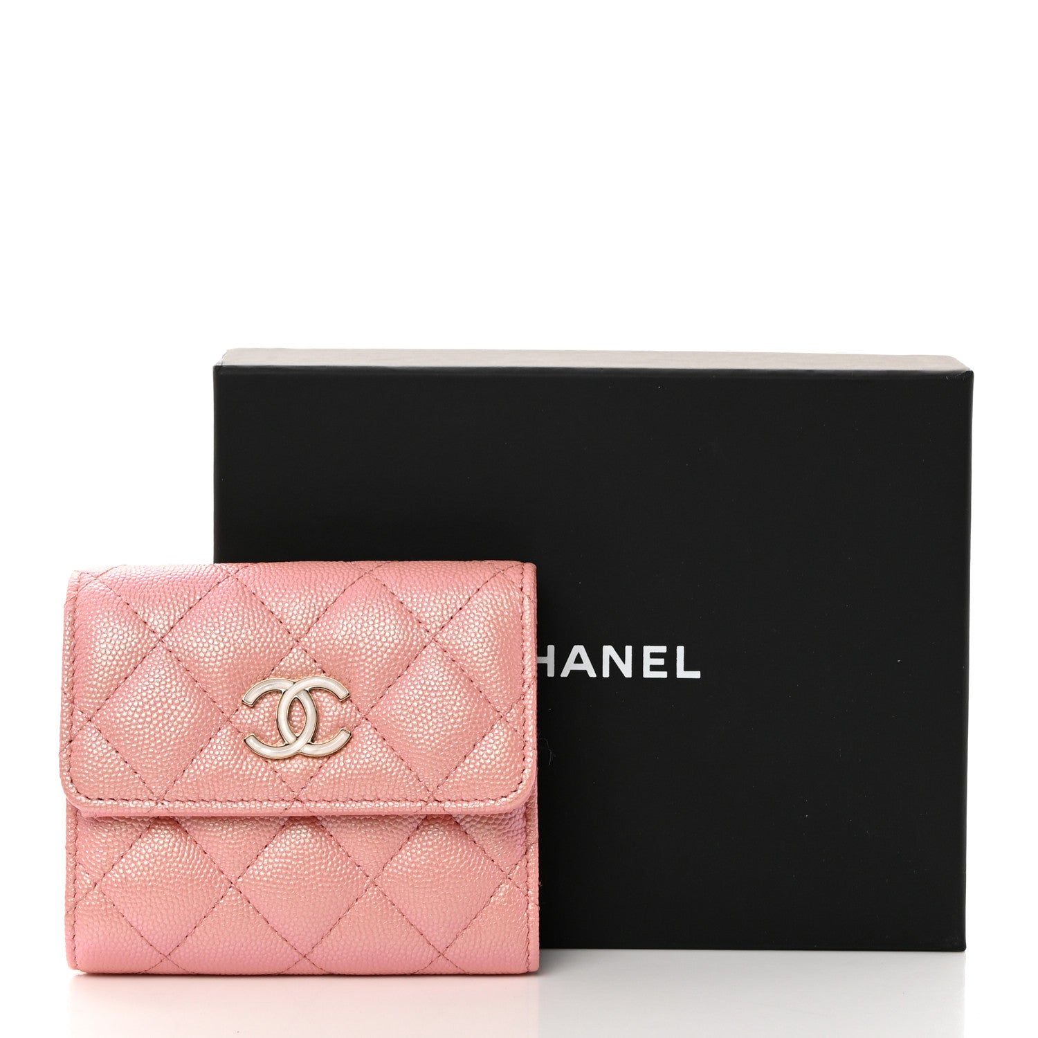 Chanel Iridescent Caviar Quilted Small Flap Wallet Rose Pink 9 of 9