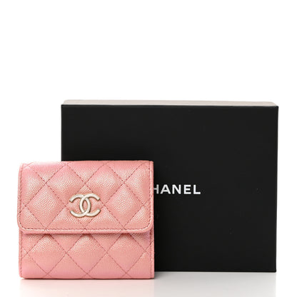 Chanel Iridescent Caviar Quilted Small Flap Wallet Rose Pink 9 of 9