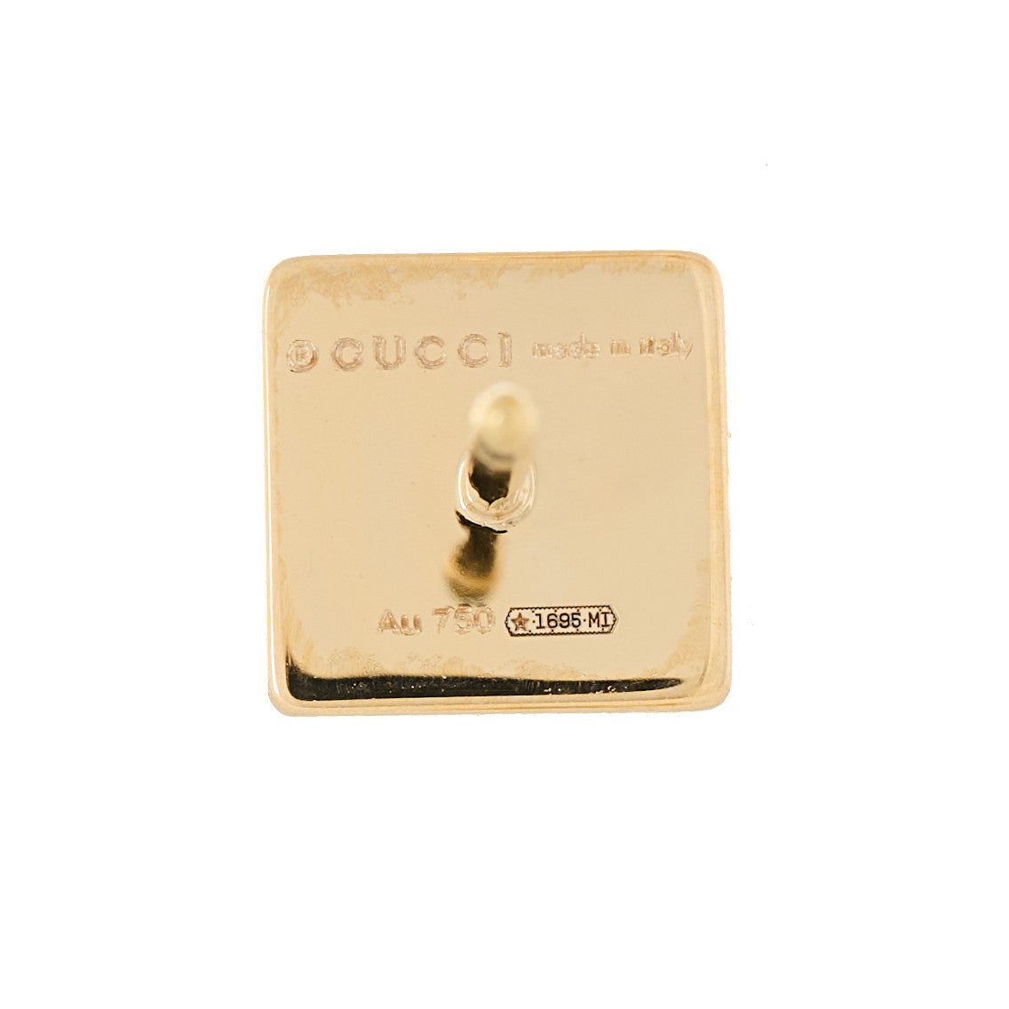 18K Yellow Gold Icon Square Star Earrings