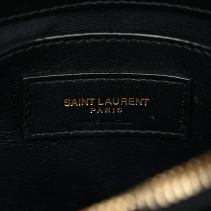 Saint Laurent Calfskin Y Quilted Monogram Small Loulou Chain Satchel Black 5 of 9
