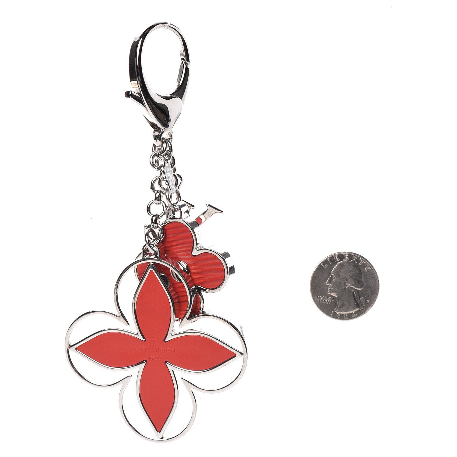 Louis Vuitton Fleur d Epi Bag Charm Red 2 of 4