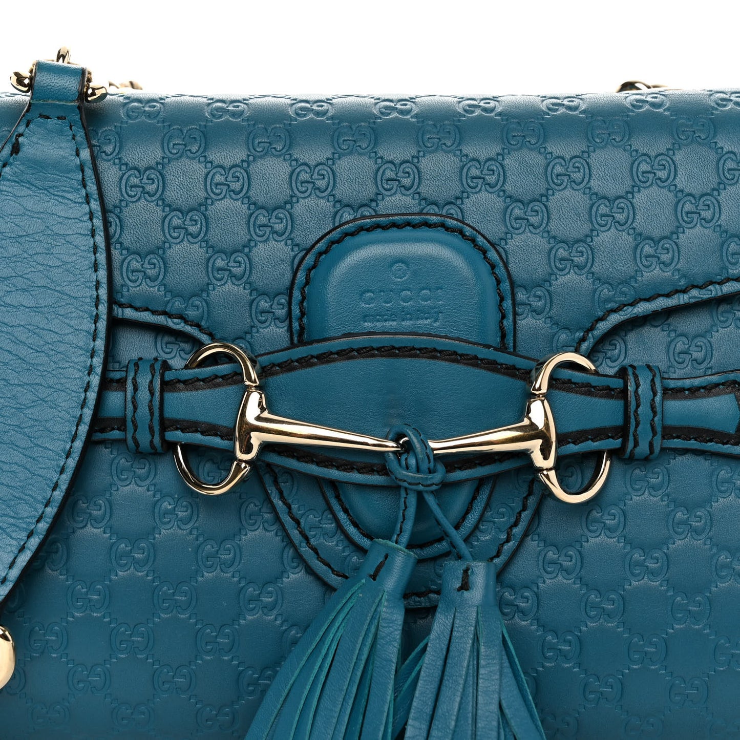 Microguccissima Mini Emily Shoulder Bag Deep Cobalt