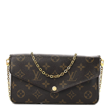 Louis Vuitton Monogram Pochette Felicie Chain Wallet Fuchsia 3 of 16