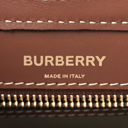 Burberry Canvas Smooth Calfskin Two Tone Mini Pocket Bag Natural Malt Brown 6 of 10