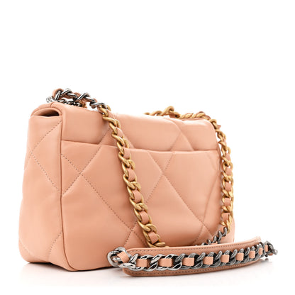 Chanel Lambskin Quilted Medium Chanel 19 Flap Beige 3 of 10