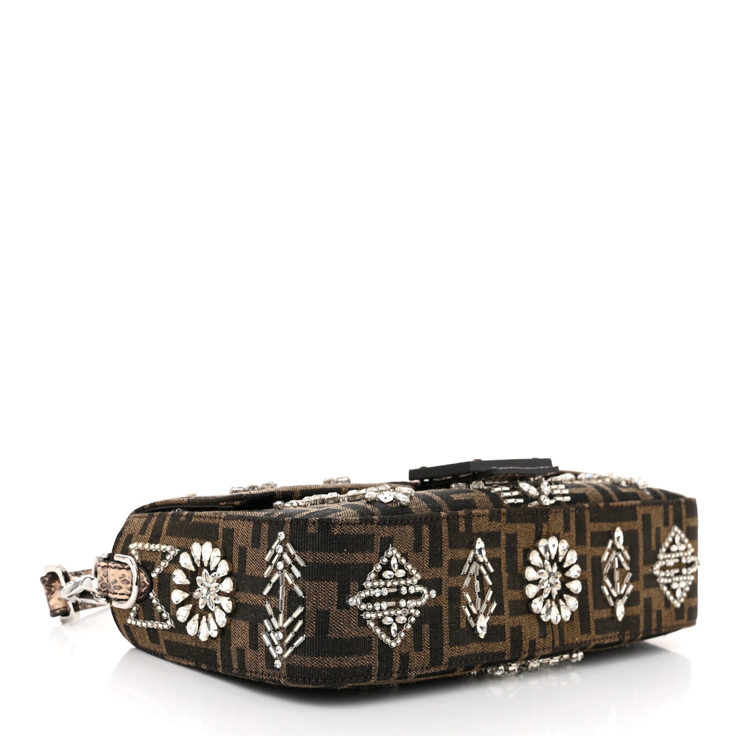 Re-Edition Elaphe Fabric Jacquard FF 1974 Embroidered Baguette Multicolor