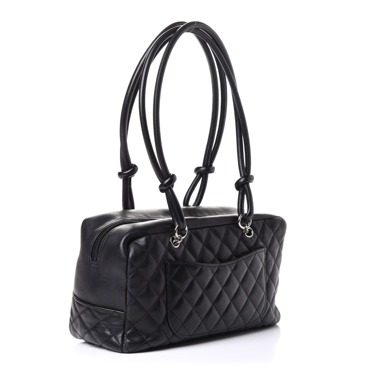 Chanel Calfskin Quilted Large Cambon Bowler Black 3 of 8