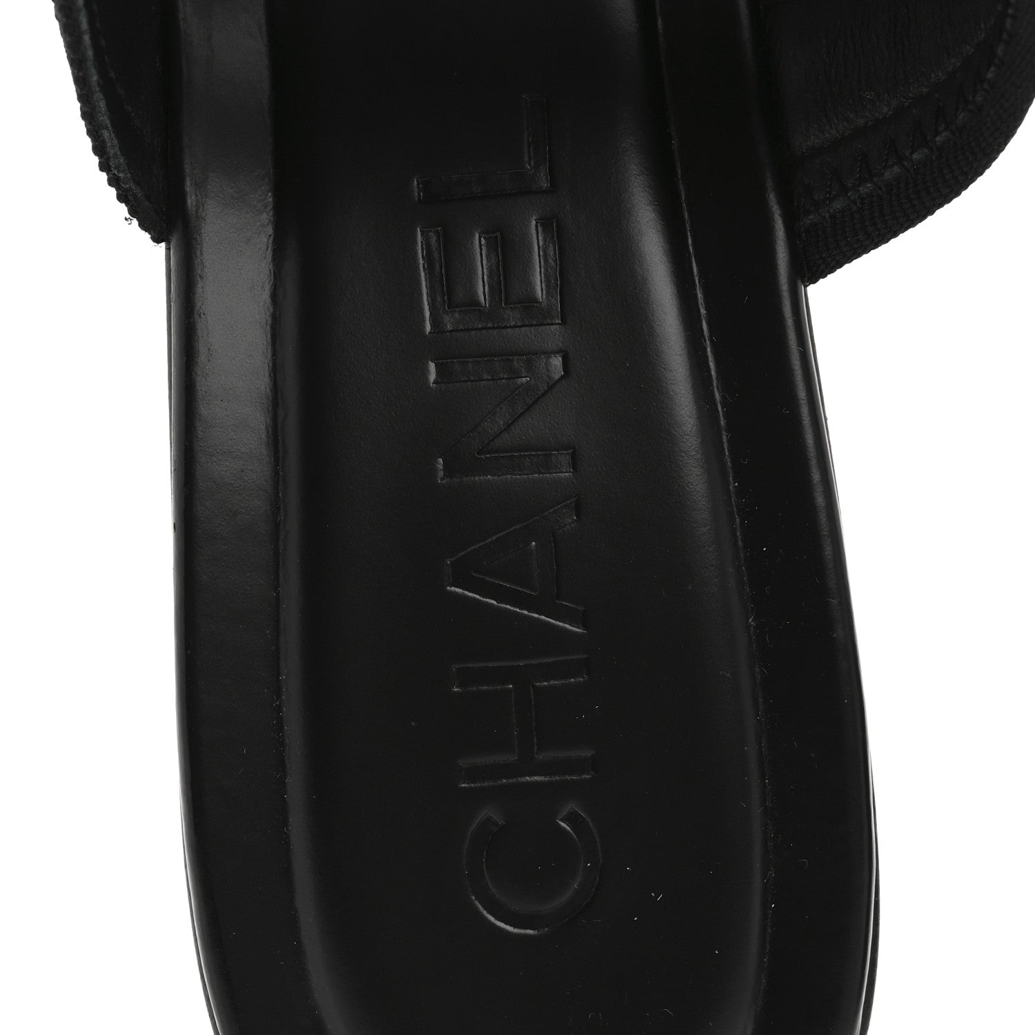 Chanel Fabric Metal CC Logo Mules 36 Black 7 of 10