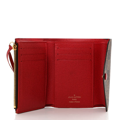 Louis Vuitton Damier Ebene Victorine Wallet Cherry 5 of 6