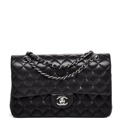 Chanel Lambskin Quilted Medium Double Flap Black 1 of 8