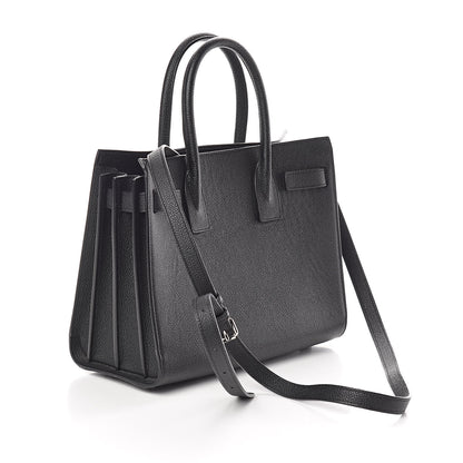 Saint Laurent Grained Calfskin Baby Sac De Jour Black 2 of 8