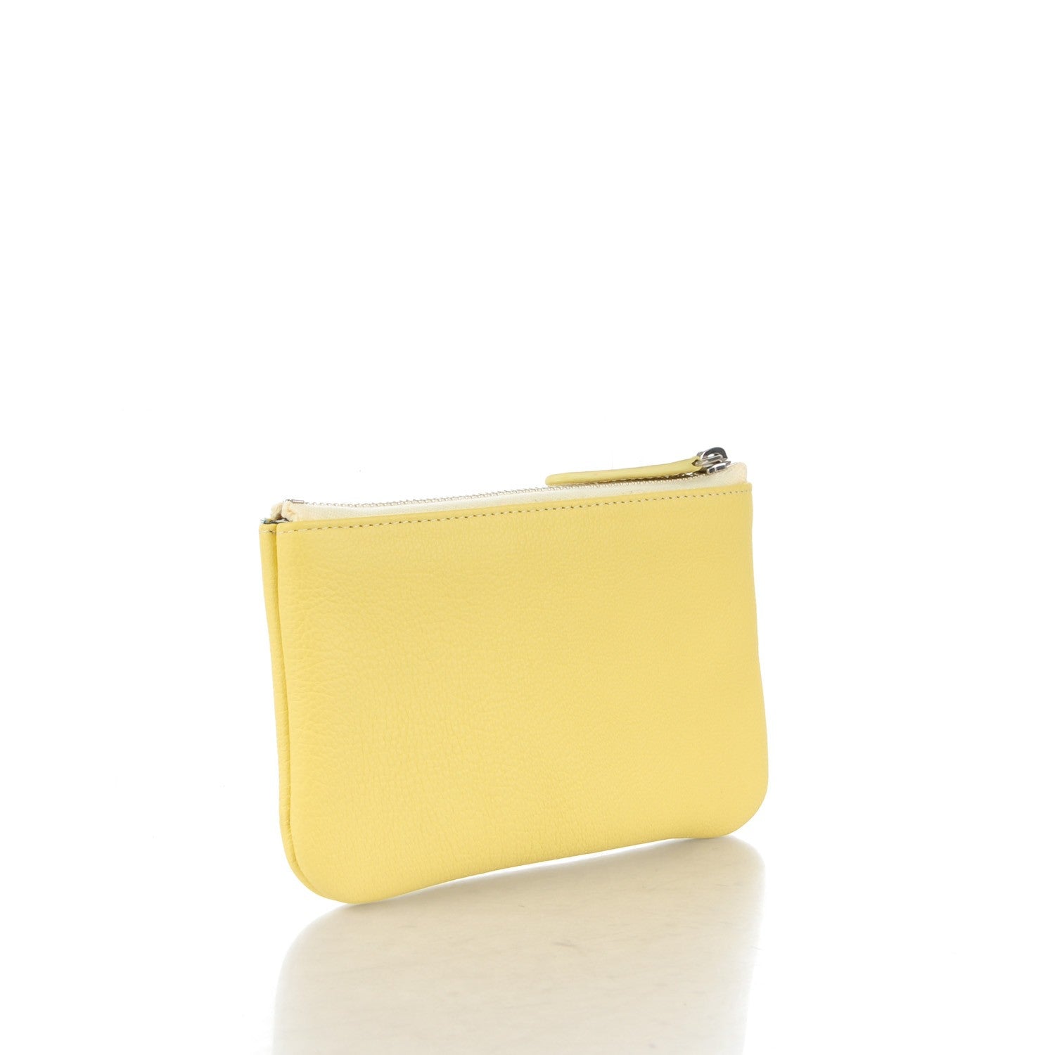 Chanel Goatskin Small Cosmetic Case Yellow 3 of 7