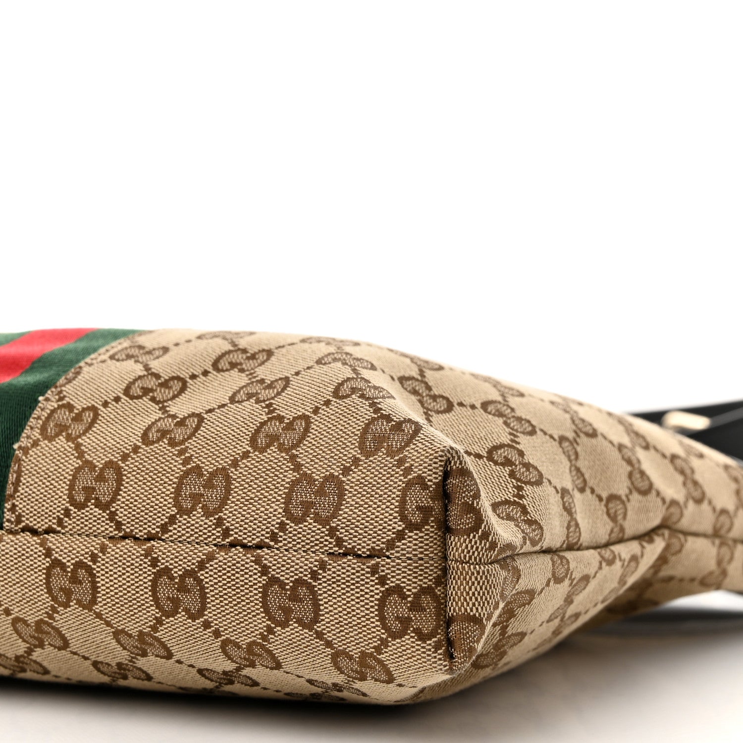 Gucci GG Monogram Web Flat Messenger Bag Black 10 of 11