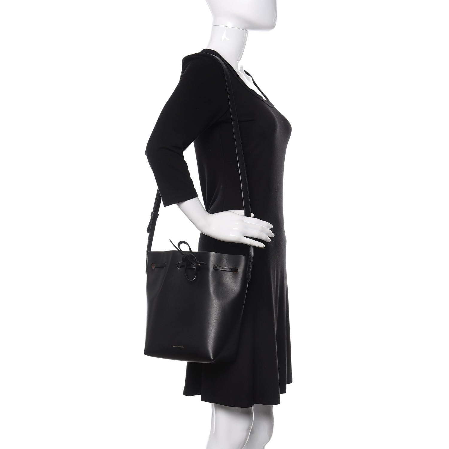 Mansur Gavriel Calfskin Mini Bucket Bag Black Ballerina 2 of 10