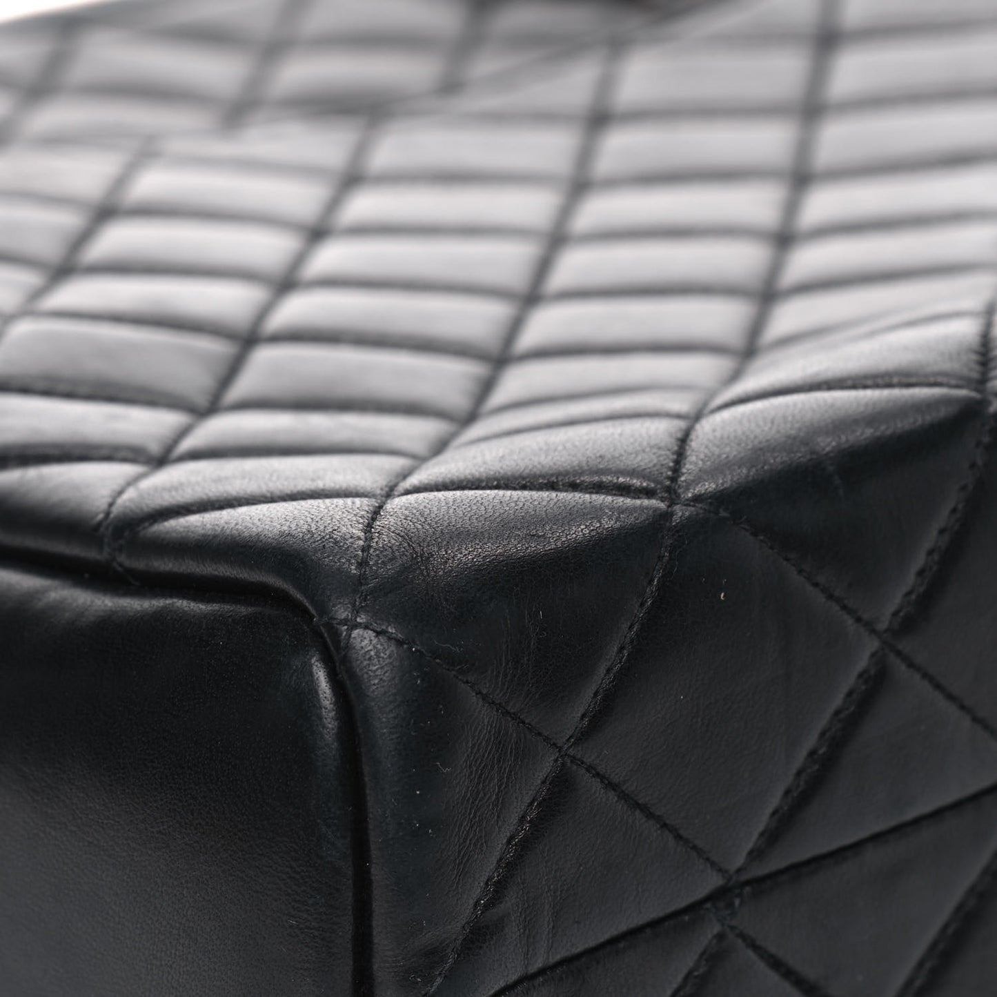 Lambskin Quilted Shoulder Bag Black