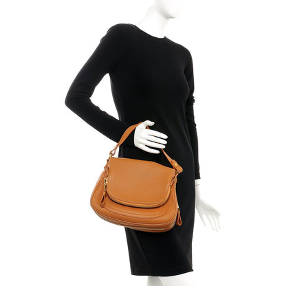 Tom Ford Pebbled Calfskin Medium Jennifer Whiskey 3 of 8