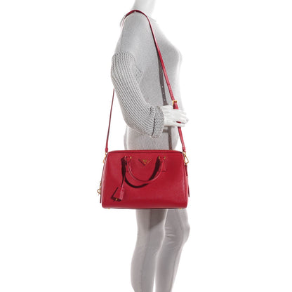 Prada Saffiano Lux Bowler Fuoco 2 of 10