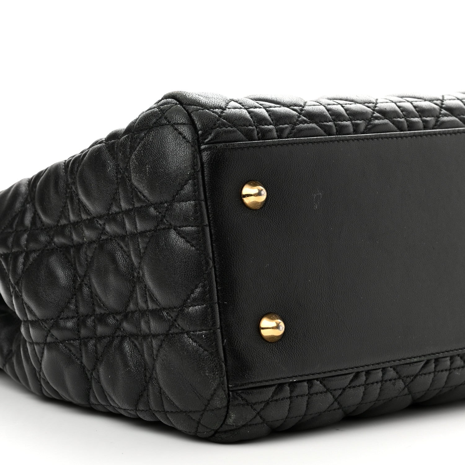 Christian Dior Lambskin Cannage Large Dior Soft Shopping Tote Black 8 of 9