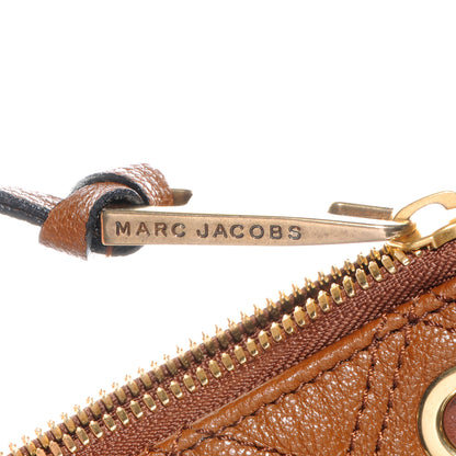 Marc Jacobs Goatskin Leather Medium Quilted Grommet Nomad Hobo Brown 9 of 11