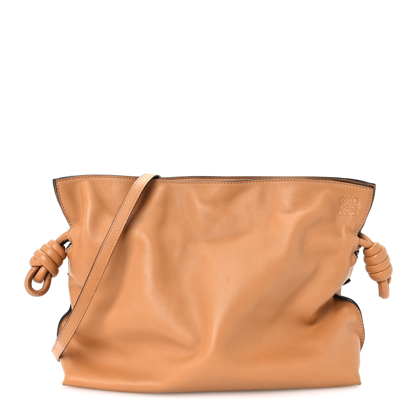 Nappa Medium Flamenco Knot Bag Warm Desert