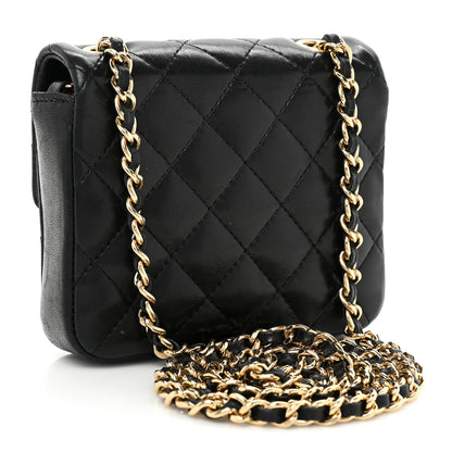 Chanel Lambskin Quilted Extra Mini Square Flap Black 3 of 10
