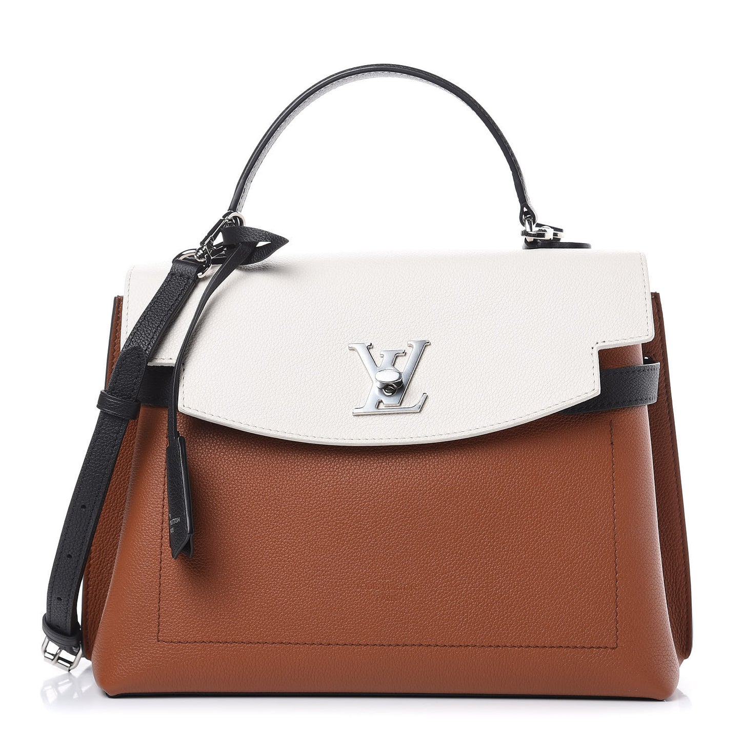 Soft Calfskin Lockme Ever Caramel Creme Black