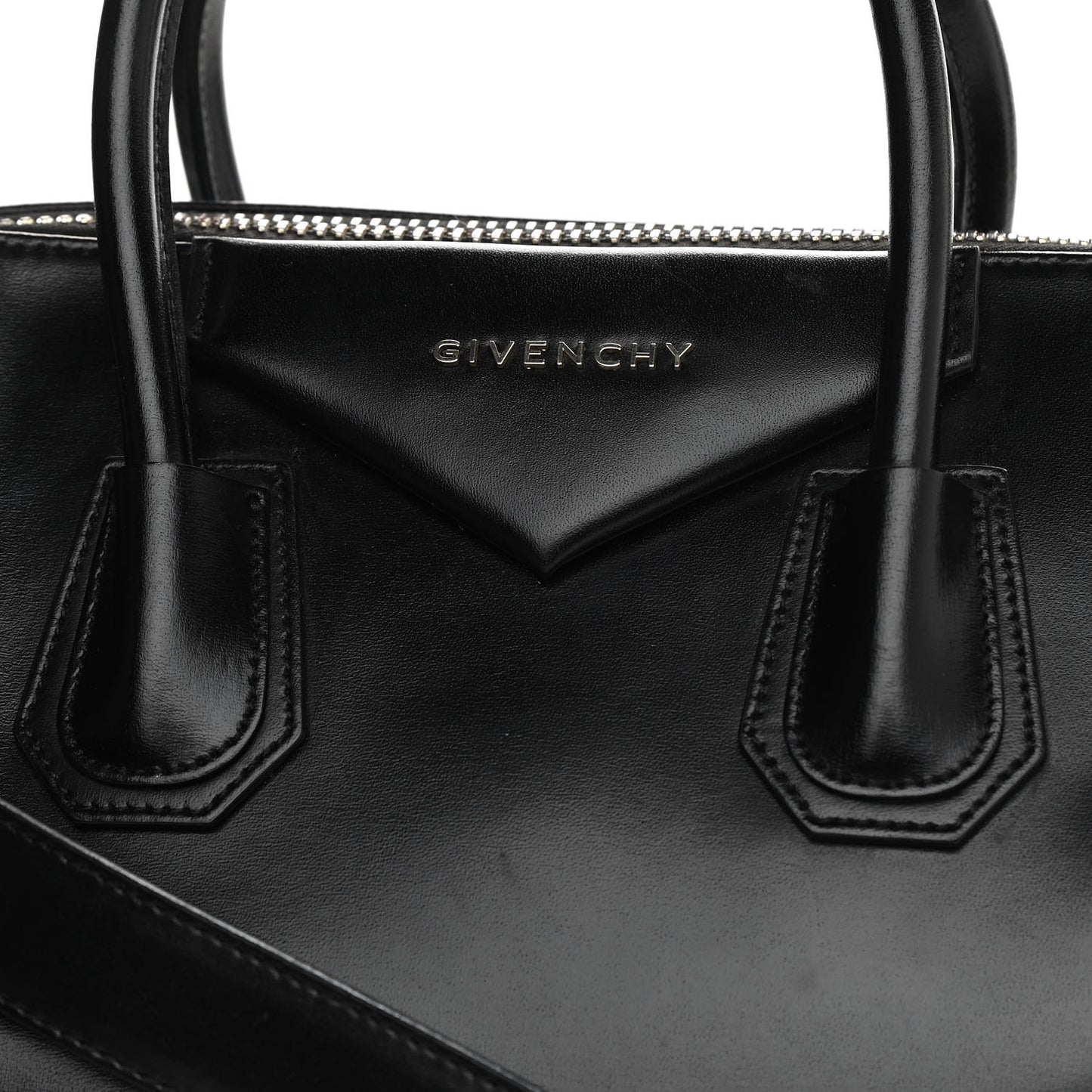 Shiny Lord Calfskin Medium Antigona Black