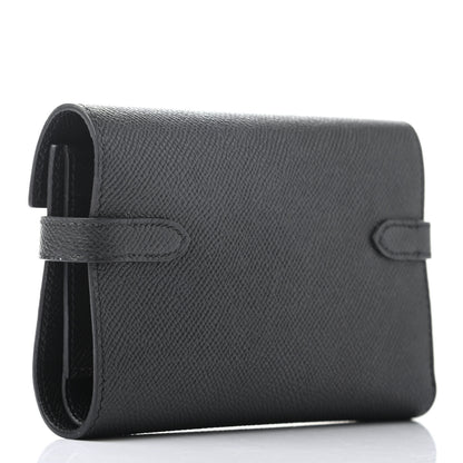 Hermes Epsom Medium Kelly Wallet Black 3 of 7