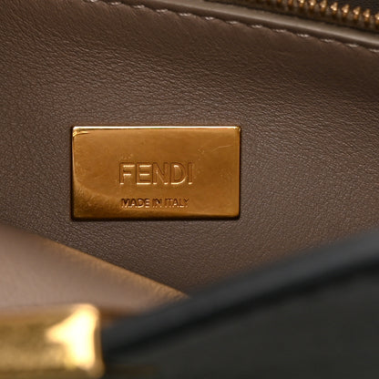 Fendi Vitello Tahiti Burro Medium Peekaboo Iconic Essentially Satchel Black Corda 7 of 11
