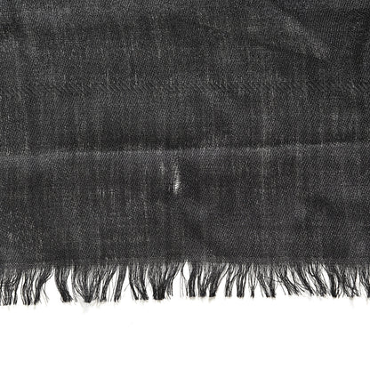 Gucci Wool Silk GG Monogram Ghili Shawl Black 5 of 7