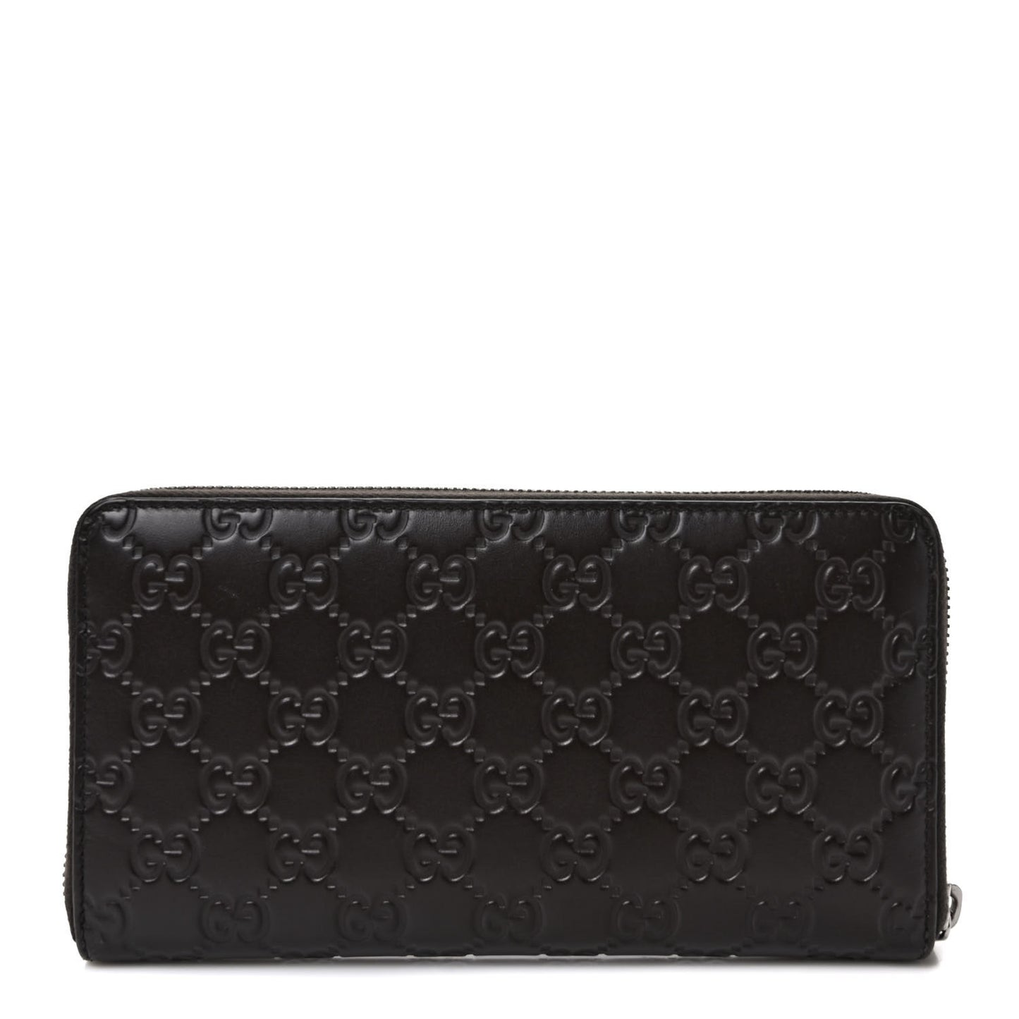 Guccissima Signature Zip Around Organizer Wallet Black