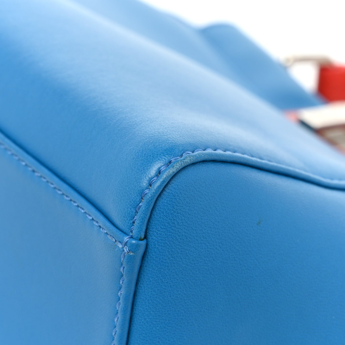 Nappa Colorblock Mini Peekaboo Iconic Satchel Blue Royal Papavero Cuoio