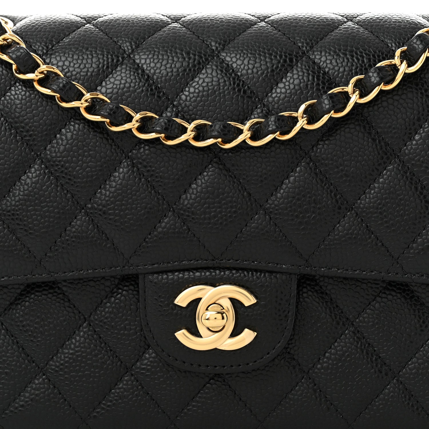 Chanel Caviar Quilted Medium Double Flap Black 8 of 11