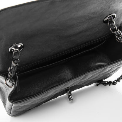 Chanel Crumpled Calfskin Quilted Mini Rectangular Flap So Black 8 of 8