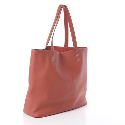 Hermes Sikkim Taurillon Clemence Double Sens 36 Reversible Tote Crevette 2 of 9