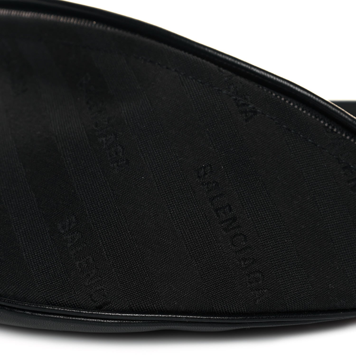 Balenciaga Canvas Jacquard Diagonal Allover Logo XS Souvenir Belt Bag Black 10 of 12