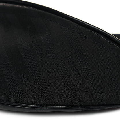Balenciaga Canvas Jacquard Diagonal Allover Logo XS Souvenir Belt Bag Black 10 of 12
