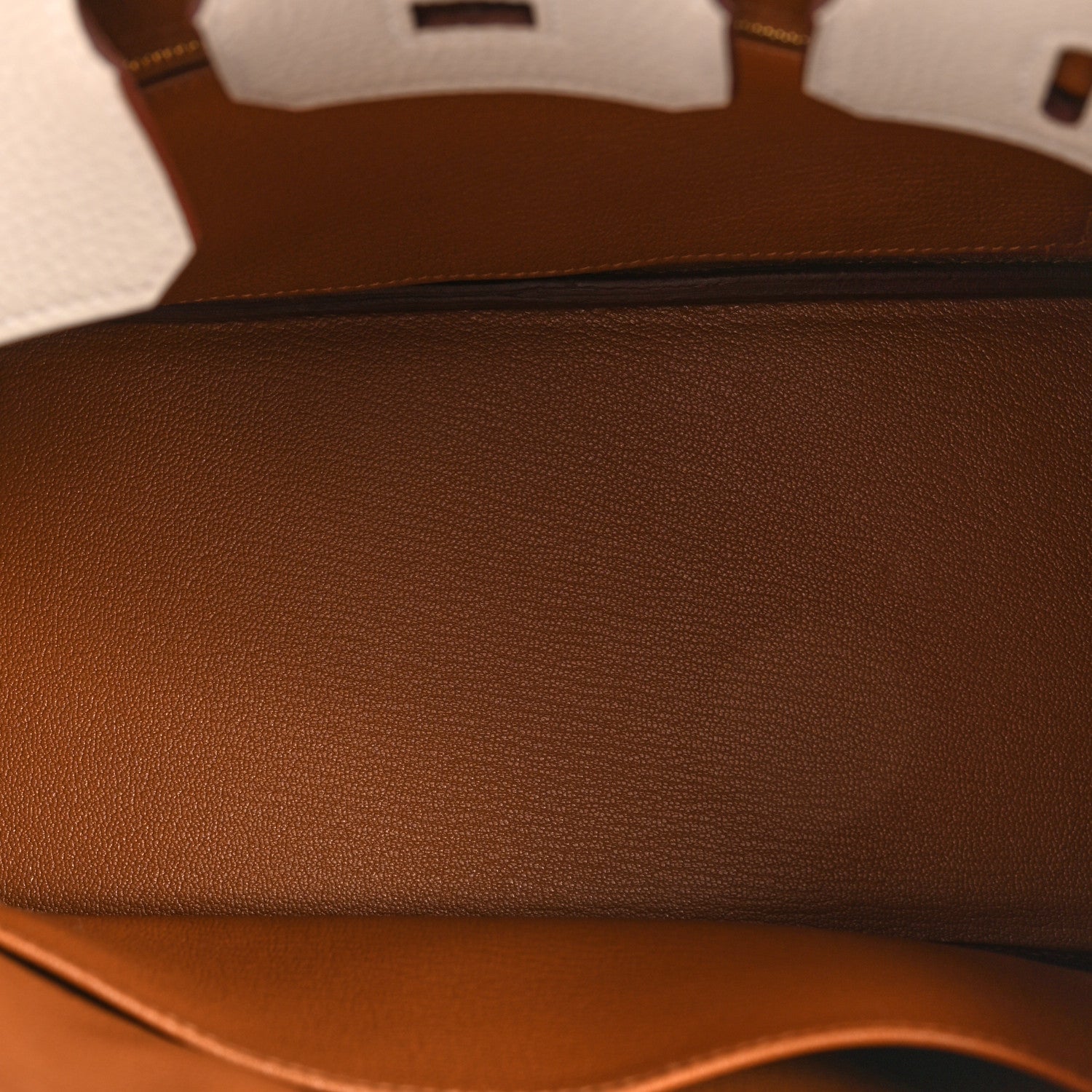 Hermes Togo Horseshoe Birkin 25 Craie Gold 5 of 9
