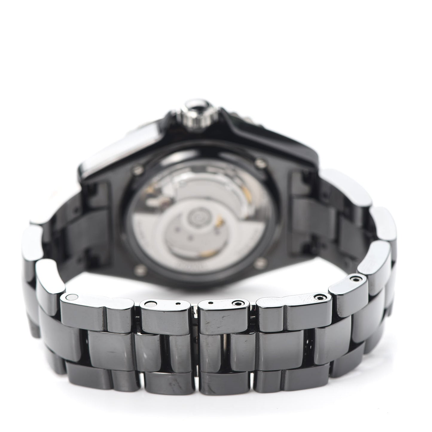 Stainless Steel Ceramic Diamond 38mm J12 Automatic Watch Black