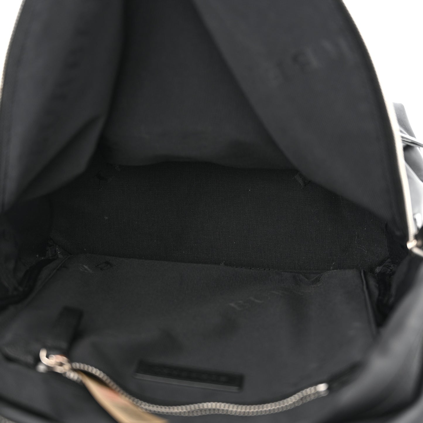 Nylon Medium Logo Backpack Black