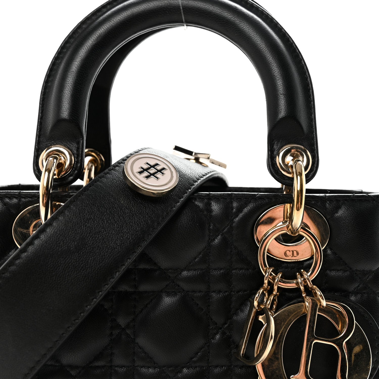 Christian Dior Lambskin Cannage Small My ABCDior Lady Dior Black 7 of 9