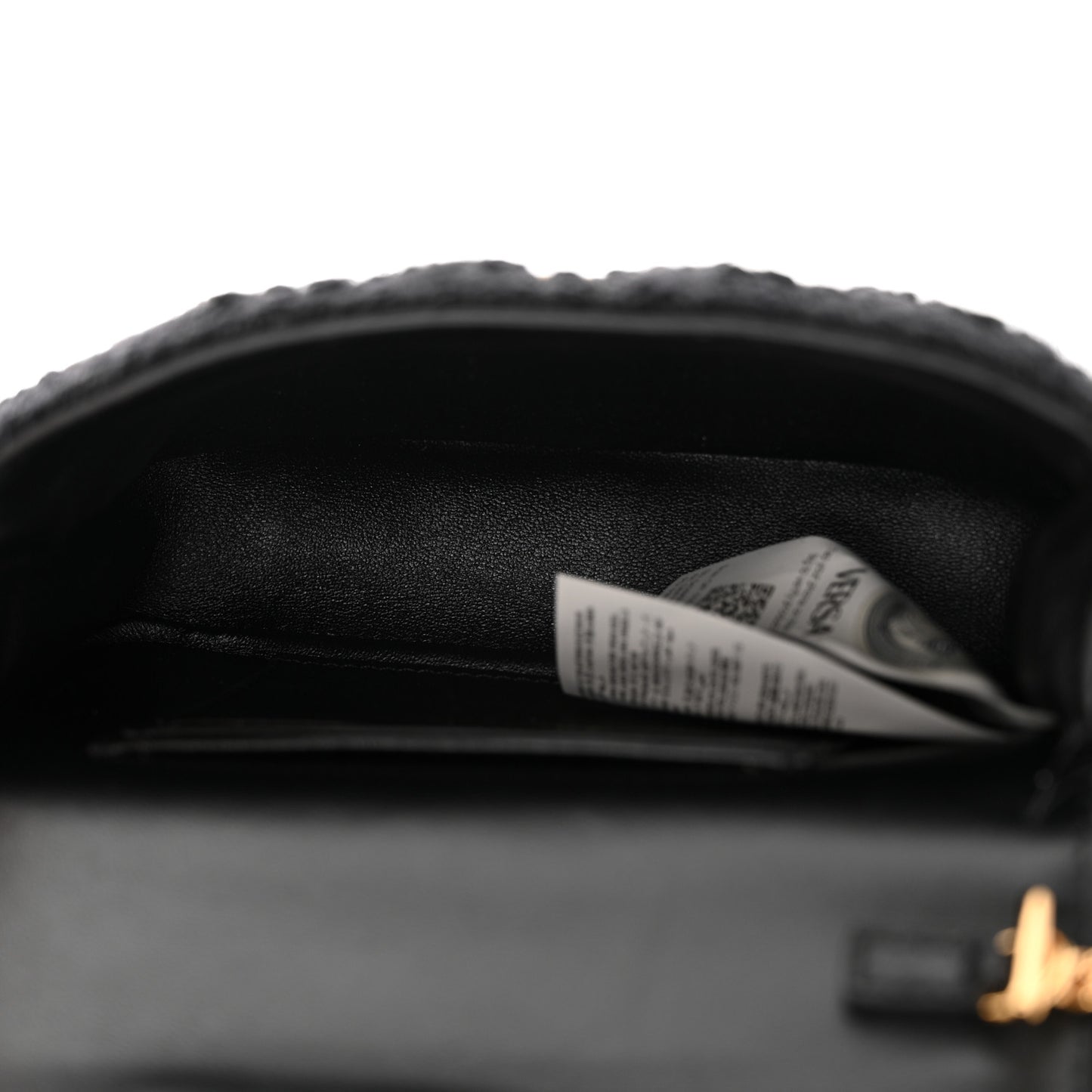 Tweed Lambskin Virtus Mini Chain Bag Black